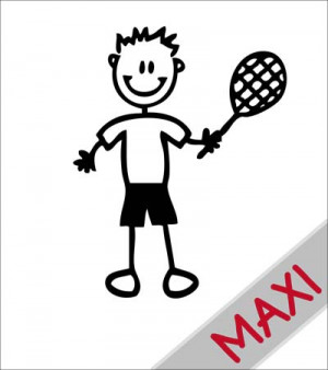 Papà tennista - Maxi Adesivi Famiglia per Camper