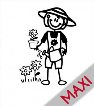 Mamma giardiniera - Maxi Adesivi Famiglia per camper