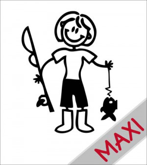 Mamma pescatrice - Maxi Adesivi Famiglia per camper