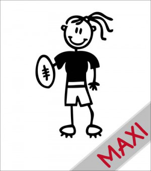 Mamma rugby - Maxi Adesivi Famiglia per camper