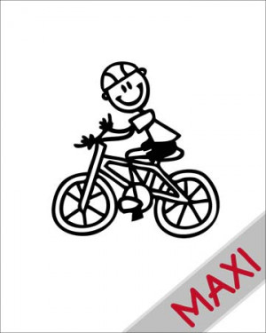 Bambino in bicicletta - Maxi Adesivi Famiglia per Camper