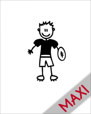 Bambino football - Maxi Adesivi Famiglia per Camper