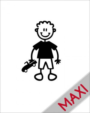Bambino con automobilina - Maxi Adesivi Famiglia per Camper