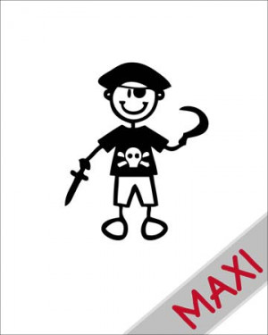 Bambino pirata - Maxi Adesivi Famiglia per Camper