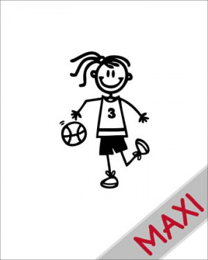 Bambina basket - Maxi Adesivi Famiglia per Camper