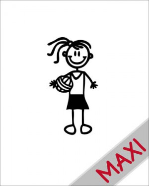 Bambina pallavolo - Maxi Adesivi Famiglia per Camper
