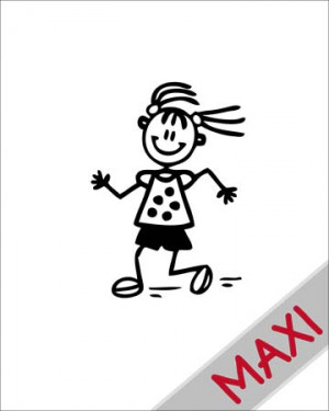 Bambina che corre - Maxi Adesivi Famiglia per Camper
