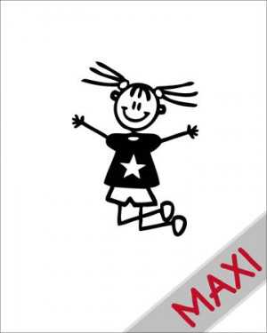Bambina che salta - Maxi Adesivi Famiglia per Camper