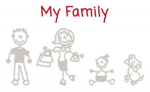 Adesivo "La mia Famiglia" / "My Family" - Adesivi Famiglia