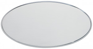 AOL - Targa da porta ovale alluminio satinato bordo satinato