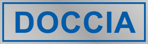 Etichetta adesiva "Doccia"