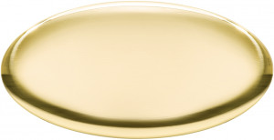 OB - Targa da porta ovale ottone lucido bombato