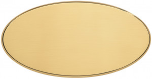 OLL - Targa da porta ovale ottone lucido