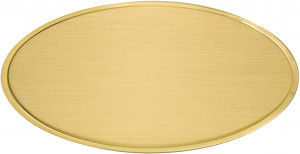 OS - Targa da porta ovale ottone satinato taglio lucido