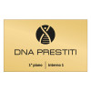 Targa in ottone inciso "DNA Prestiti"