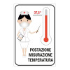 Adesivo "Postazione misurazione temperatura"