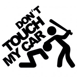 Adesivo "Don't touch my car"