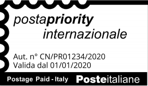 Timbro Posta Priority Internazionale