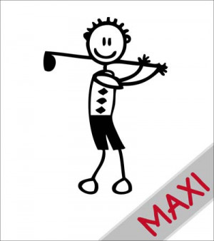Papà con mazza da golf