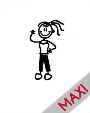 Bambina Sportiva Maxi Adesivi Famiglia Per Camper