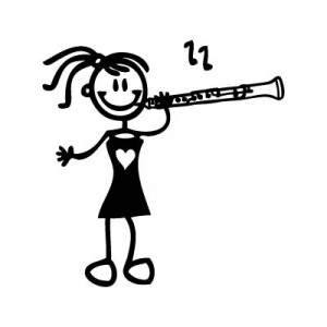 Bambina col clarinetto