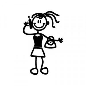 Bambina con telefonino