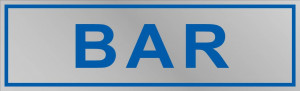 Etichetta adesiva "Bar"