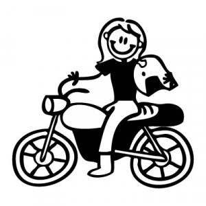 Mamma in moto