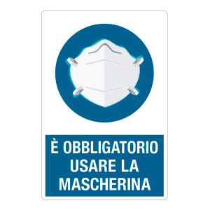 Cartello "È obbligatorio usare la mascherina"