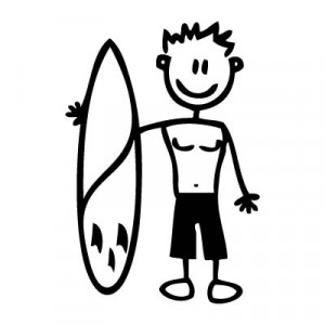 Papà con surf