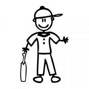 Papà giocatore di cricket