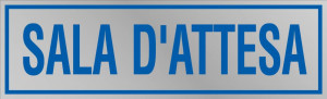 Etichetta adesiva "Sala d'attesa"