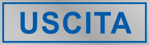 Etichetta adesiva "Uscita"