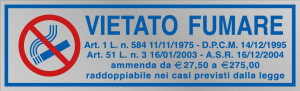 Etichetta adesiva "Vietato fumare"